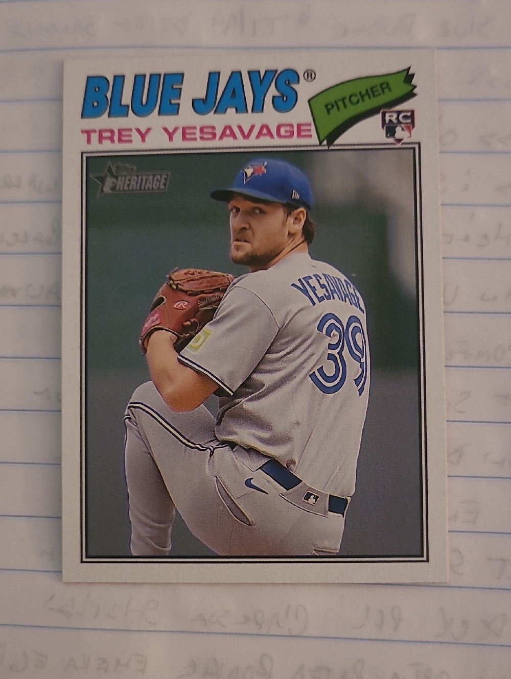 Blue Jays Trey Yesavage Rookie Card - 2026 Topps Heritage